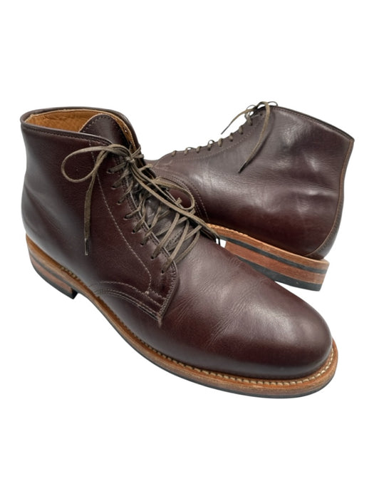 Viberg Shoe Size 8.5 Like New Dark Brown Leather Solid Dress Men's Shoes Dark Brown / 8.5