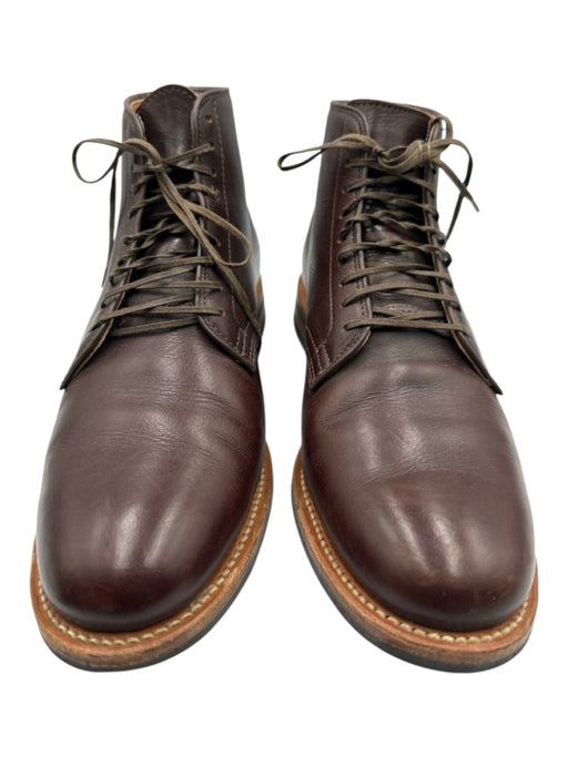 Viberg Shoe Size 8.5 Like New Dark Brown Leather Solid Dress Men's Shoes Dark Brown / 8.5