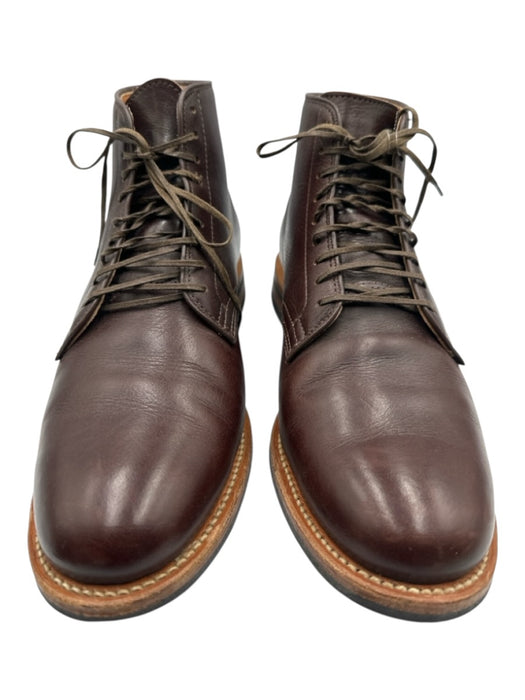 Viberg Shoe Size 8.5 Like New Dark Brown Leather Solid Dress Men's Shoes Dark Brown / 8.5