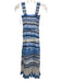 CK Bradley Size M Blue, Navy, White Cotton Sleeveless All Over Print Dress Blue, Navy, White / M