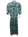 Omika Size XS Green Modal Tie Waist All Over Print Button Up Maxi Dress Green / XS
