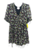Cinq a Sept Size 4 Black, Yellow & Pink Polyester Floral Short Sleeve Dress Black, Yellow & Pink / 4