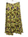 Ulla Johnson Size 4 Yellow, Purple & Blue Silk & Cotton Side Zip Floral Pants Yellow, Purple & Blue / 4
