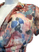 Chanel Size 2 Pink, Blue & Multi Silk Chiffon Floral Short Sleeve Top Pink, Blue & Multi / 2