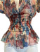 Chanel Size 2 Pink, Blue & Multi Silk Chiffon Floral Short Sleeve Top Pink, Blue & Multi / 2