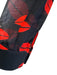 Saint Laurent Size 38 Black & Red Silk Chiffon Lips Long Sleeve Semi Sheer Top Black & Red / 38