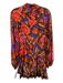 Farm Rio Size S Brown & Multi Viscose & Rayon Long Sleeve Floral high neck Dress Brown & Multi / S