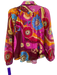 Ciebon Size XS Purple & Multi Tencel Blend Long Sleeve Embroidered Graphics Top Purple & Multi / XS