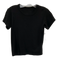 Daily Drills Size S Black Cotton Ribbed Short Sleeve Top Black / S