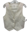Almina Size S White Linen 3 Button Textured Vest White / S