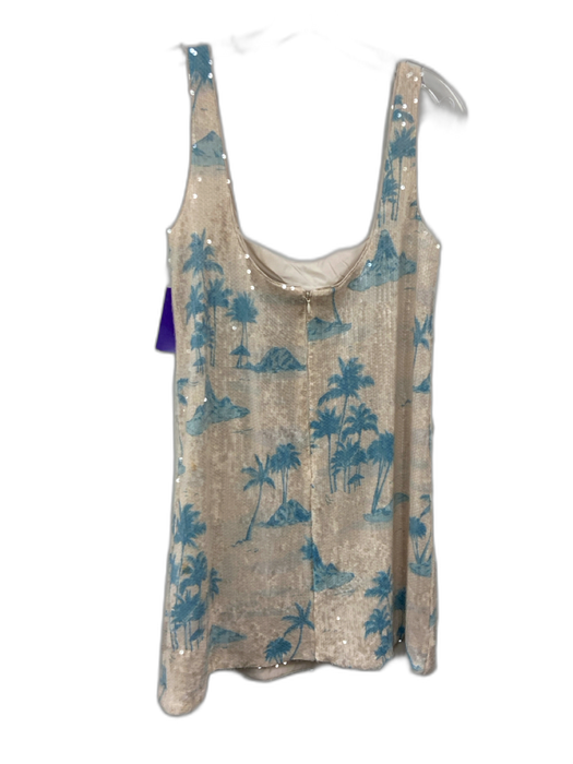 Gianni Bini Size 2 White Polyester Sleeveless Sequin Back Zip Dress White / 2