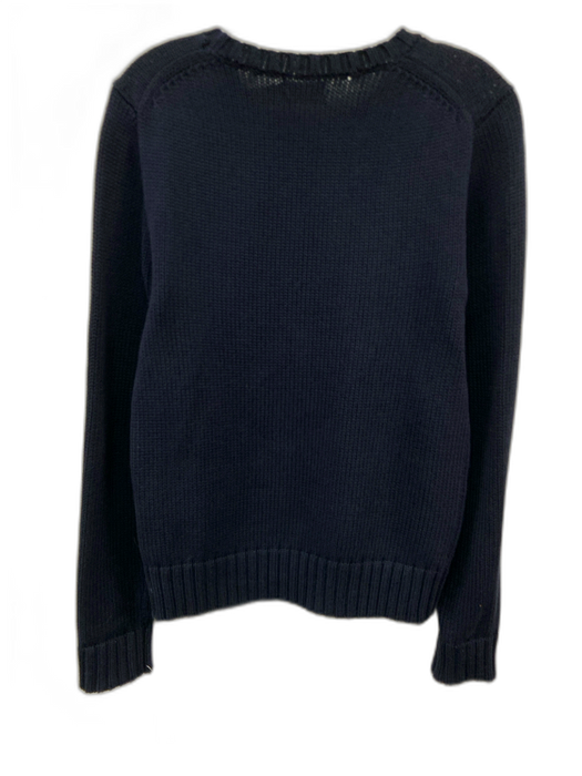 Ralph Lauren Size M Navy & Multi Cotton Long Sleeve Knit American Flag Sweater Navy & Multi / M
