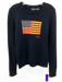 Ralph Lauren Size M Navy & Multi Cotton Long Sleeve Knit American Flag Sweater Navy & Multi / M