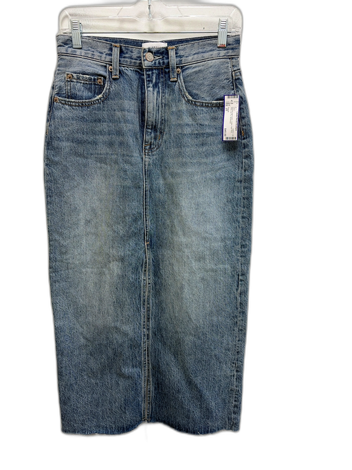Pistola Size 25 Medium light wash Cotton High Rise Maxi Zip Fly Skirt Medium light wash / 25