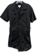 Pistola Size S Black Cotton Short Sleeve Button Up Pockets Romper Black / S