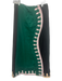 Anna Cate Size S Green, Black, White Cotton & Linen Back Zip Maxi Skirt Green, Black, White / S