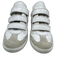 Isabel Marant White & Gray Leather Suede Detail Velcro Straps Low Top Sneakers White & Gray