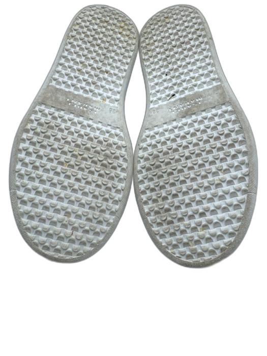 Isabel Marant White & Gray Leather Suede Detail Velcro Straps Low Top Sneakers White & Gray