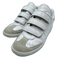 Isabel Marant White & Gray Leather Suede Detail Velcro Straps Low Top Sneakers White & Gray