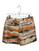 Marie Oliver Size 6 Orange, Cream & Gold Polyester Blend Metallic Accent Shorts Orange, Cream & Gold / 6