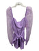 Lovers + Friends Size L Purple Polyester Sheer Balloon Sleeve Mini Dress Purple / L