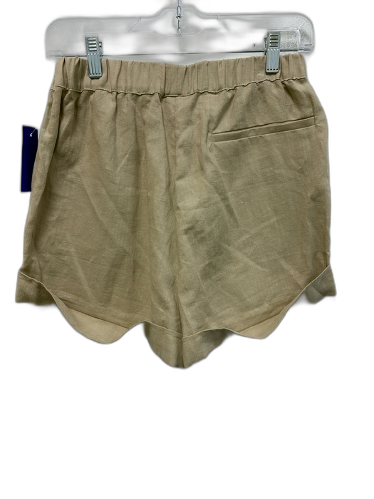 Lune Active Size S Beige Cotton & Linen Short Sleeve Elastic Waist Short Set Beige / S