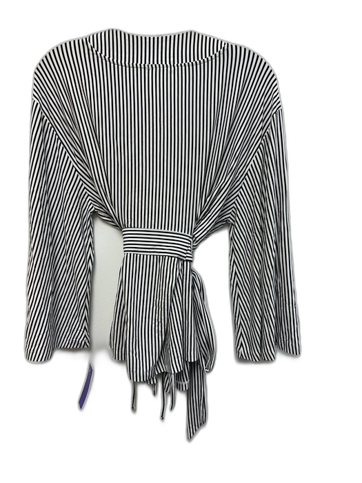Lake Size M Black & White Modal Long Sleeve Striped Tie Waist Pant Set Black & White / M