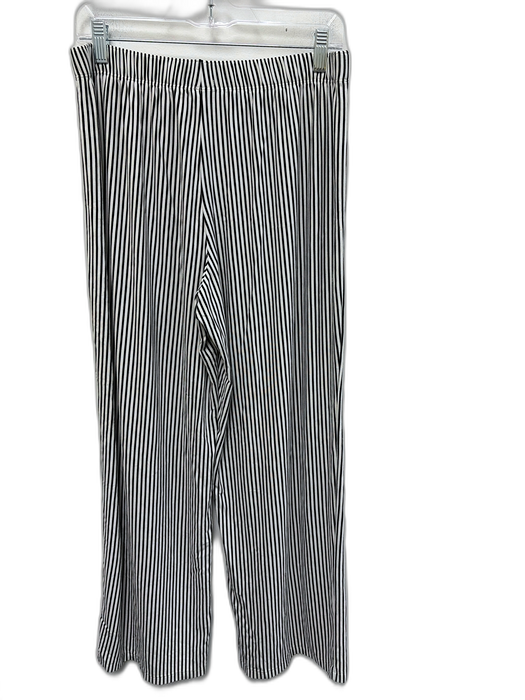 Lake Size M Black & White Modal Long Sleeve Striped Tie Waist Pant Set Black & White / M