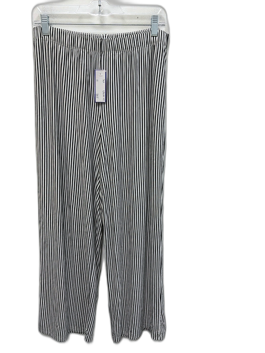 Lake Size M Black & White Modal Long Sleeve Striped Tie Waist Pant Set Black & White / M