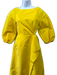 Carolina Herrera Size 2 Yellow Silk 3/4 Balloon Sleeve Gathered Detail Gown Yellow / 2