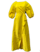 Carolina Herrera Size 2 Yellow Silk 3/4 Balloon Sleeve Gathered Detail Gown Yellow / 2