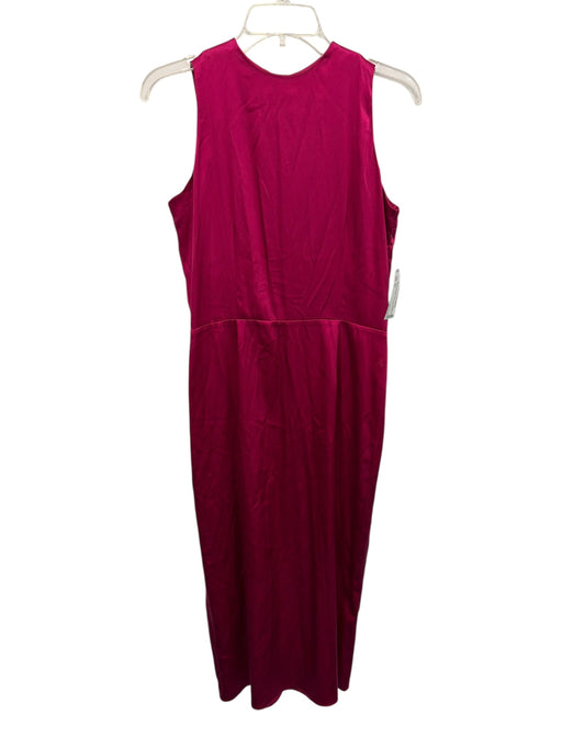 Sablyn Size M Purple Silk Sleeveless Back Zip Shine Midi Dress Purple / M