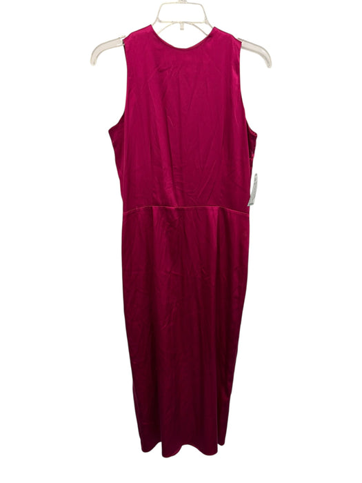 Sablyn Size M Purple Silk Sleeveless Back Zip Shine Midi Dress Purple / M