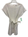 Finley Size S White Cotton Back Button Cap Sleeve Sash Inc Midi Dress White / S