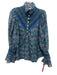 Hope for Flowers by Tracy Reese Size XS Blue, Green, Beige Tencel & Linen Top Blue, Green, Beige / XS