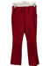 Ann Mashburn Size S Red Cotton Elastic Waist Flare Leg Trouser Pants Red / S