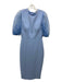 Lela Rose Size 2 Baby Blue Nylon Blend Lace Short Puff Sleeve A Line Dress Baby Blue / 2