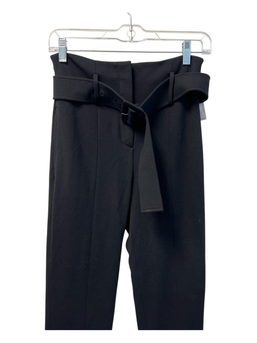 Theory Size 2 Black Viscose Belt zip fly pocket Tapered Pants Black / 2