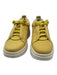 J/Slides Shoe Size 6 Yellow & White Suede Low Top Laces Drawstring Sneakers Yellow & White / 6