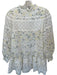 En Saison Size S White & yellow Polyester Long Balloon Sleeve Lace Detail Dress White & yellow / S