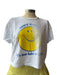 Mother Size M White & yellow Cotton Short Sleeve Smiley Face Top White & yellow / M