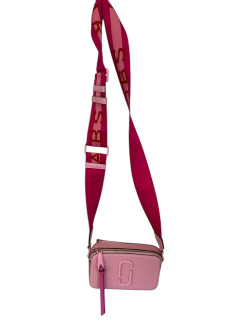 Marc Jacobs Pink & Magenta Leather Color Block Canvas Strap Crossbody Bag Pink & Magenta / S