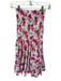 Misa Size S Magenta & Green Cotton Smocked Flowers Strapless Midi Dress Magenta & Green / S