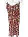 Misa Size S Orange & Green Halter Neck Flowers Maxi Dress Orange & Green / S