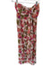 Misa Size S Orange & Green Halter Neck Flowers Maxi Dress Orange & Green / S
