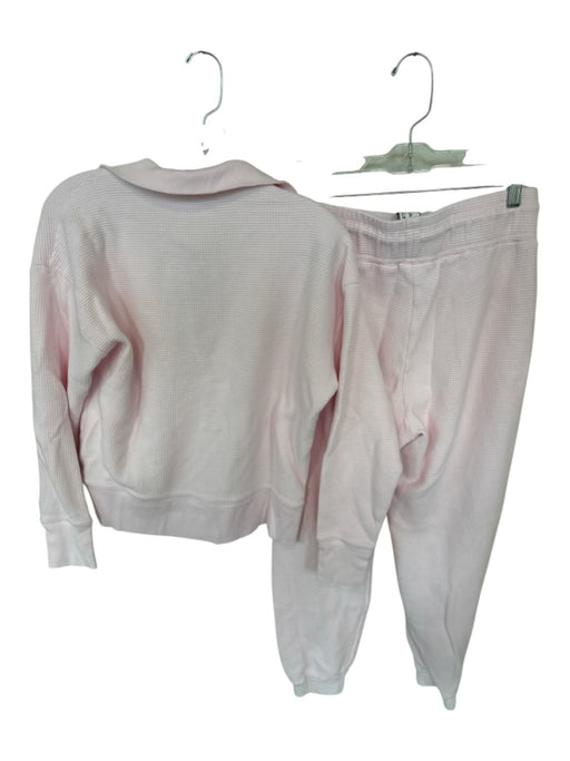 Native Size S Baby Pink Cotton Blend Long Sleeve Waffle Pant Set Baby Pink / S