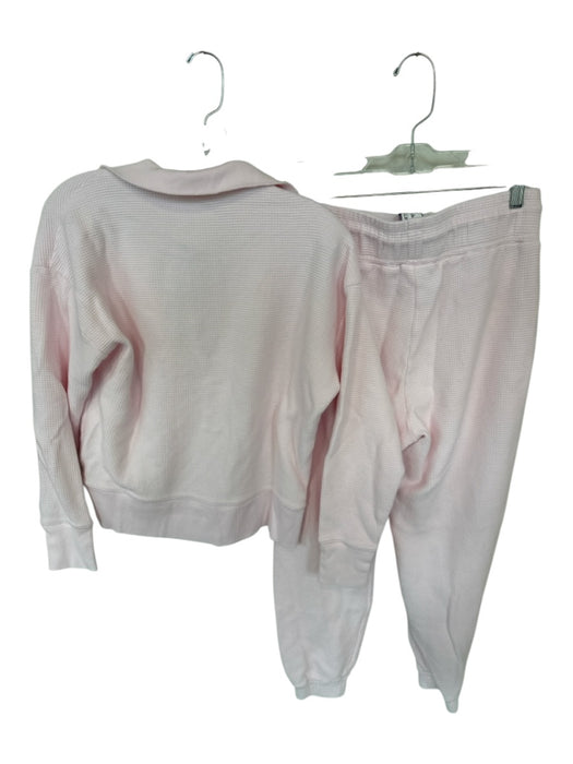 Native Size S Baby Pink Cotton Blend Long Sleeve Waffle Pant Set Baby Pink / S