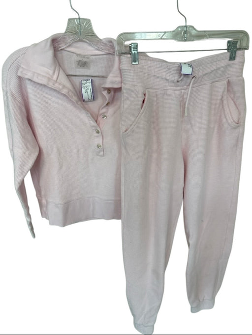 Native Size S Baby Pink Cotton Blend Long Sleeve Waffle Pant Set Baby Pink / S