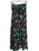 Damson Madder Size 10 Charcoal & Green Organic Cotton Strapless smocked Dress Charcoal & Green / 10