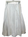 Zara Size M White Cotton Blend Elastic Waist Bubble Hem Maxi Skirt White / M